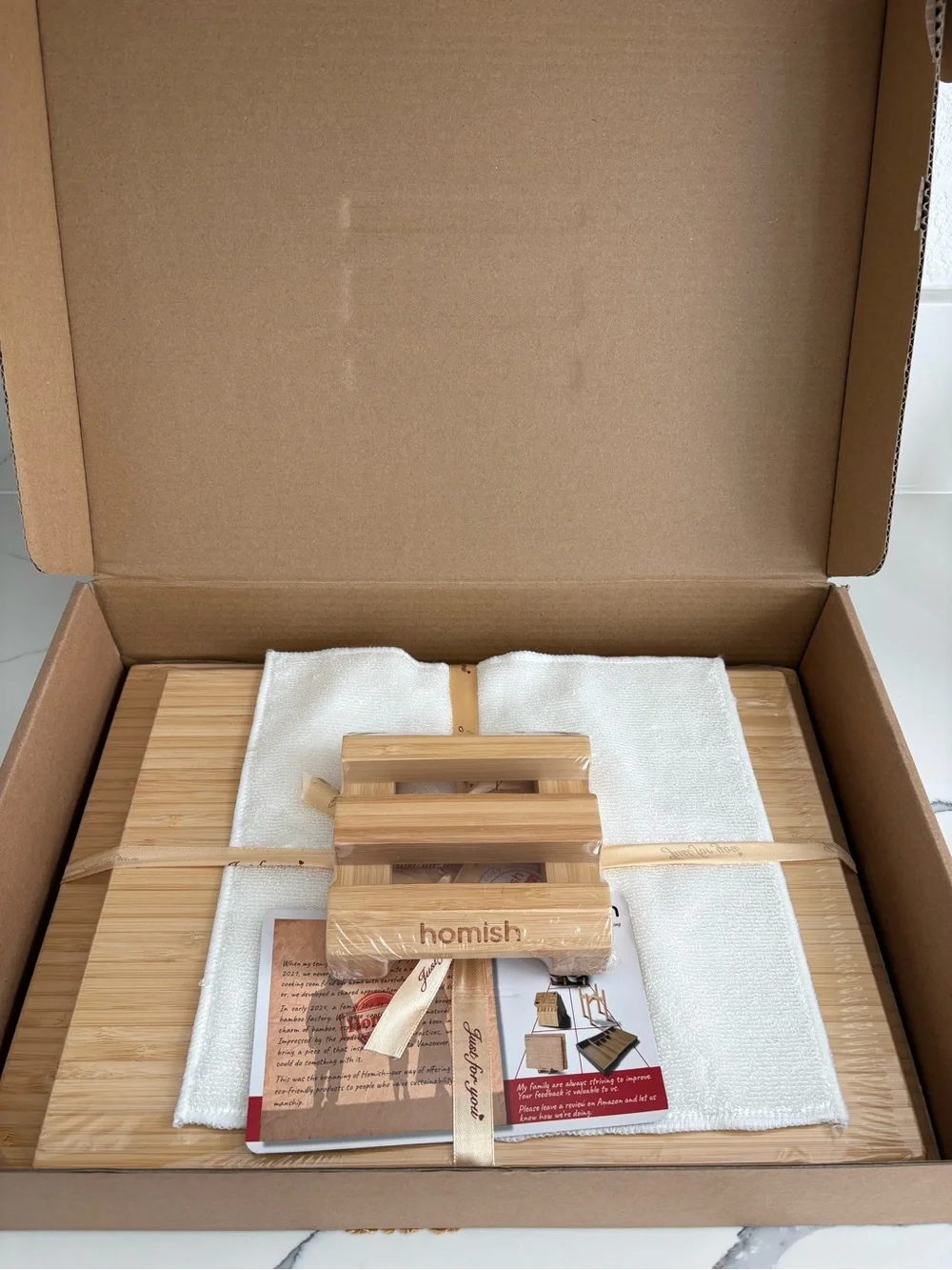 Natural Bamboo Cutting Board Set of 3 - Light Wood